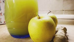 Como hacer Zumo de frutas manzana, jengibre y limón